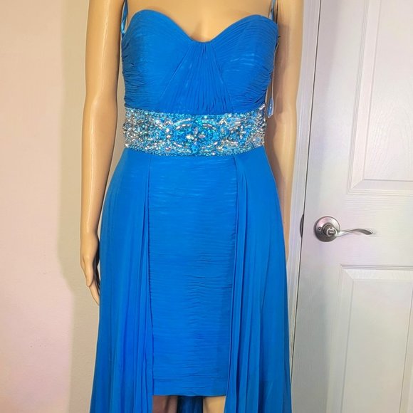 NWT Jolie HI and Low Gown in Turquoise - Picture 1 of 8